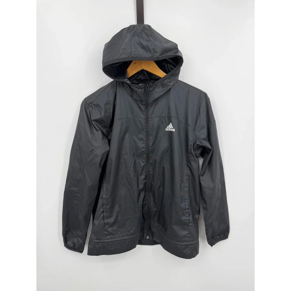 Adidas Wind.RDY Windbreaker Jacket Women S Black Ripstop Hooded HD9340